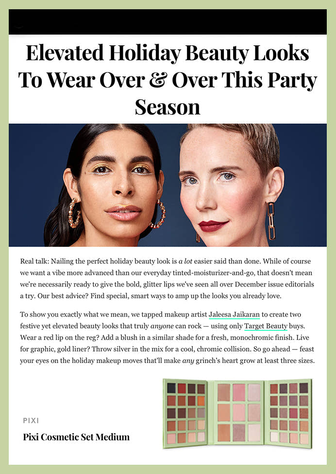 Refinery29 Elevated Holiday Beauty Looks to Wear Over & Over This Party Season