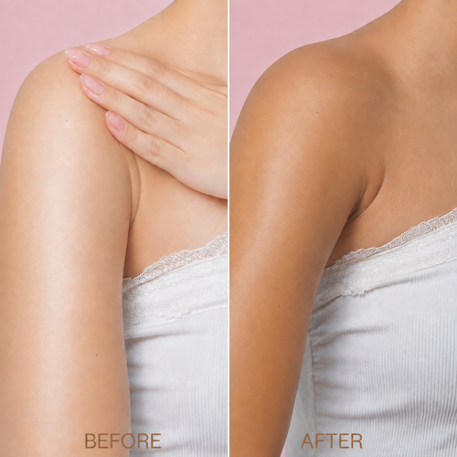 Pixi GradualGlow sunless tanner Before and After view on arm. view 2